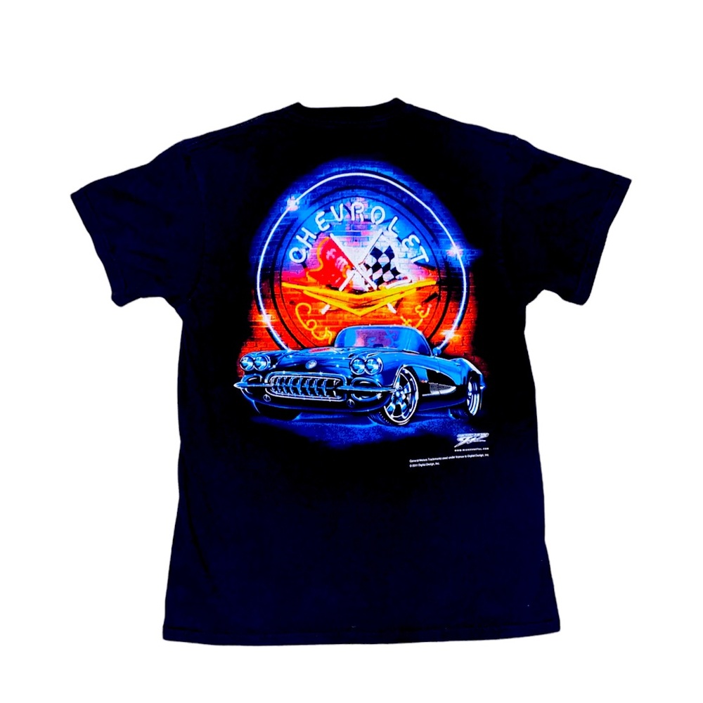Chevrolet Corvette wicked metal 2011 neon lights corvette shirt